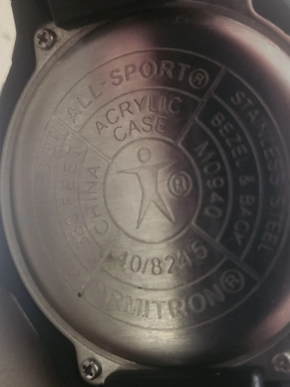 10/$20 Armitron All Sport Black Resin Digital Alarm Chrono Men's Watch